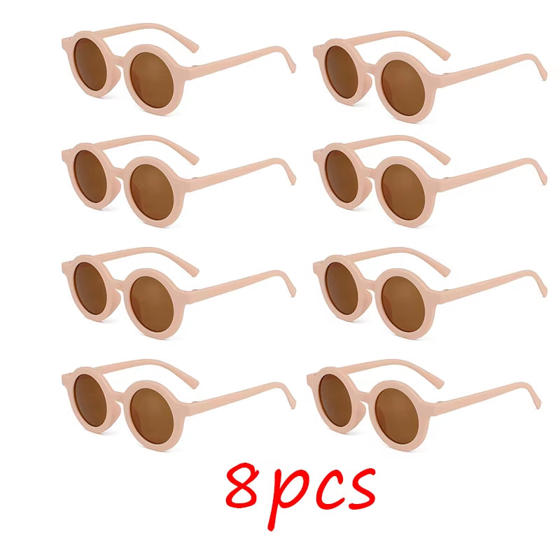 Children'S Sunglasses, Inset Style round Frame, 1-7 Year Old Baby Sunglasses, Sun Shading, Sun Protection