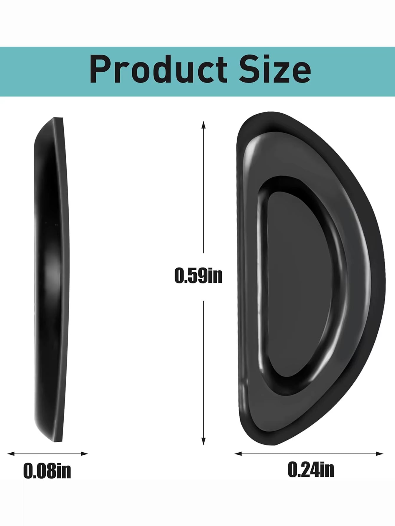 5Pairs Eyeglasses anti Slip Nose Pads Soft Silicone Adhesive Glasses Nose Pads for Plastic Frame Glasses Sunglasses(Black/White)