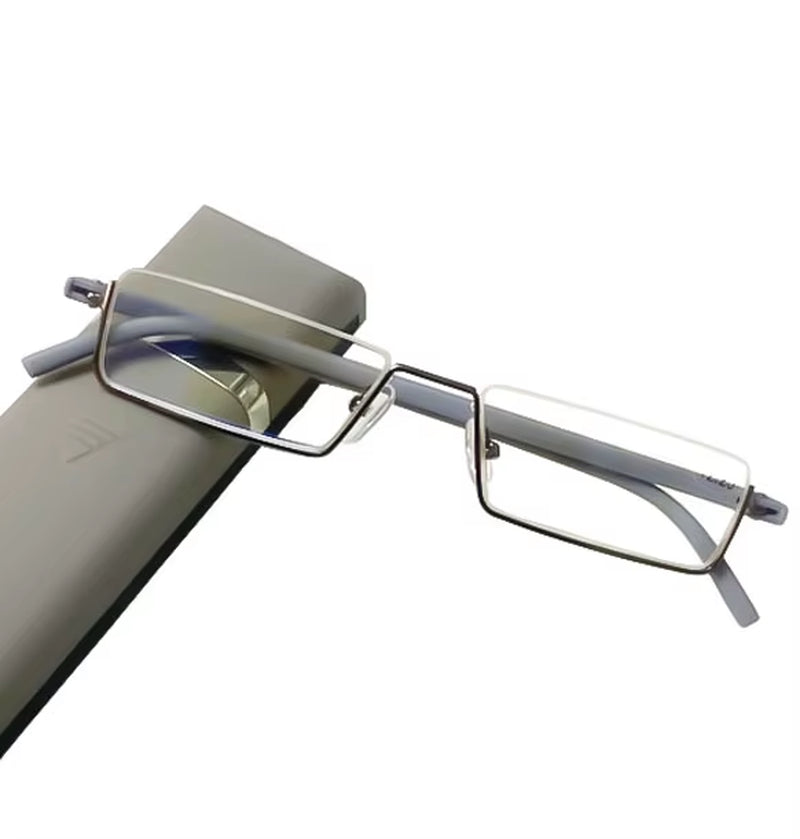 TR90 Presbyopic Glasses Man Blue Light Reading Glasses Men Metal Square Glasses for Sight plus Lenses +1.75+2.25+2.75