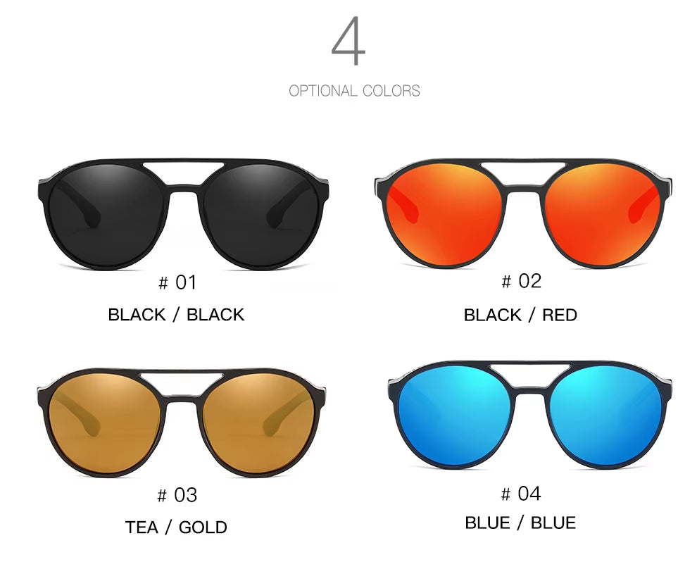 New Sunglasses Driving Glasses Polarized Sunglasses Men Women round Box Outdoor Fishing Riding Mirror Motorcycle Running Travel