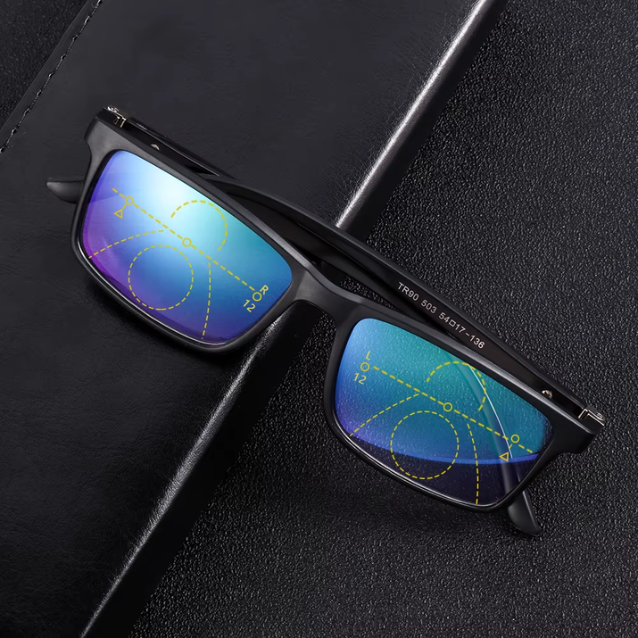 New 3 in 1 Bifocals Reading Glasses Unisex anti Blue Light Presbyopia Eyeglasses near Far Sight Hyperopia Eyewear