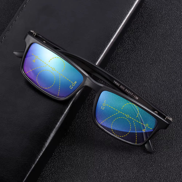 New 3 in 1 Bifocals Reading Glasses Unisex anti Blue Light Presbyopia Eyeglasses near Far Sight Hyperopia Eyewear