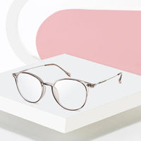 Acetate Unisex Solid Alloy Glasses Frame Women Prescription Glasses Fashion Designer Metallic Circle Glasses Myopia Glasses