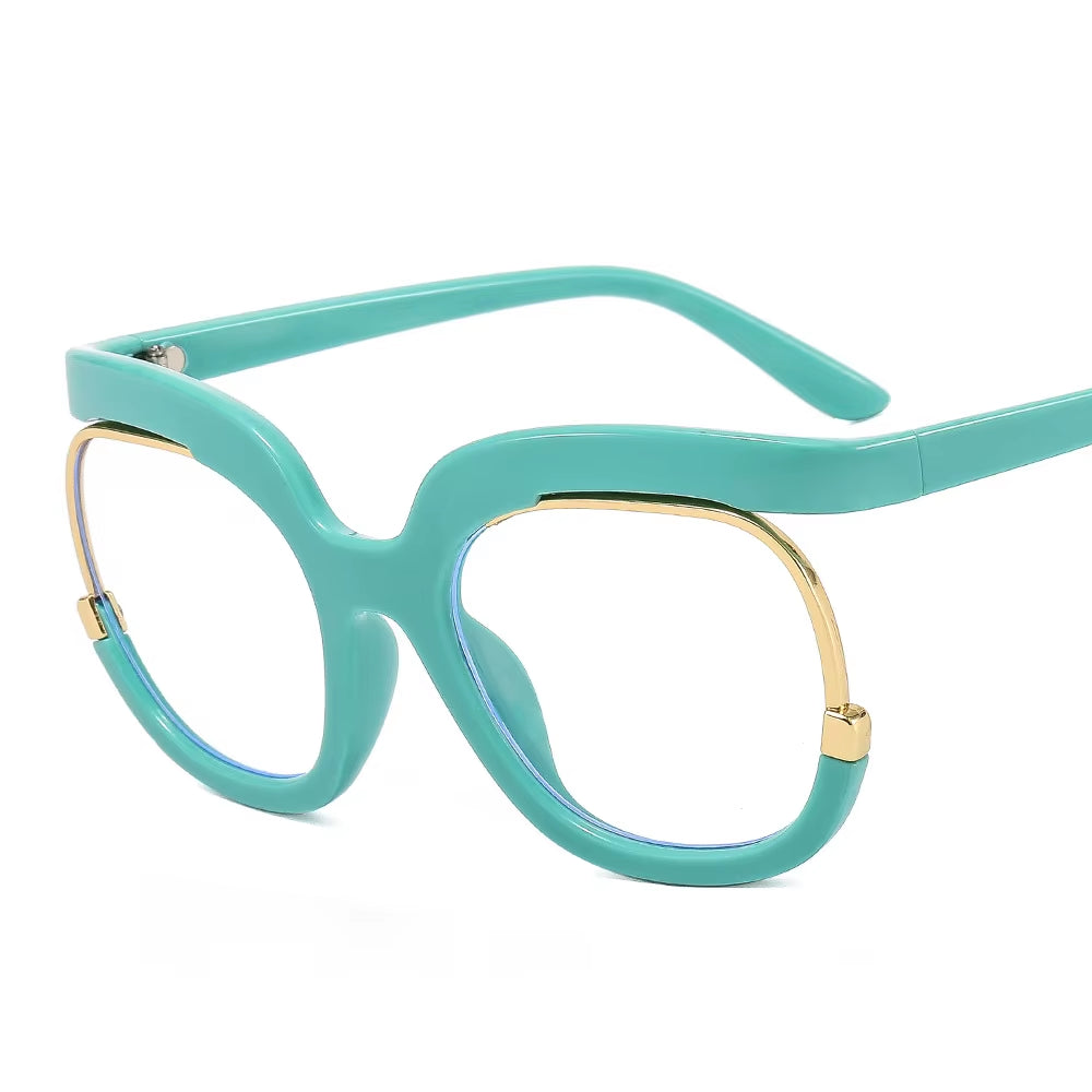 Round Amber Glasses Frame Luxurious Luxury Designer Glasses UV400 Prescription Glasses Unisex Trend anti Blue Light Glasses