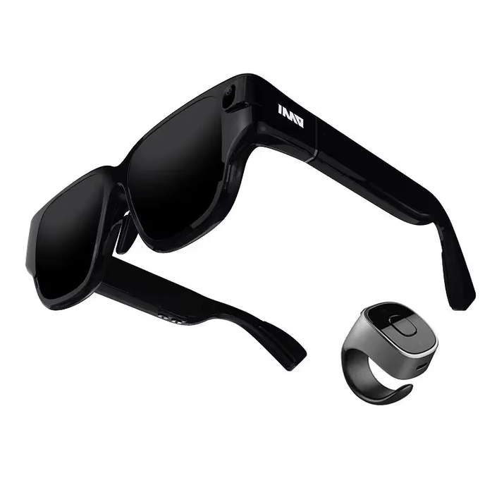 INMO Air Smart AR Glasses with Smart Ring Game Support Language Recognition Multilingual AI Chatgpt and Tiktok with Camera