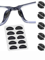 5Pairs Eyeglasses anti Slip Nose Pads Soft Silicone Adhesive Glasses Nose Pads for Plastic Frame Glasses Sunglasses(Black/White)