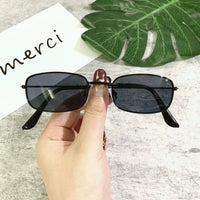 UV400 Classic Retro Metal Rectangle Sunglasses Unisex Vintage Design Lens Sun Glasses Small Oval Glasses Eyewear for Women Men