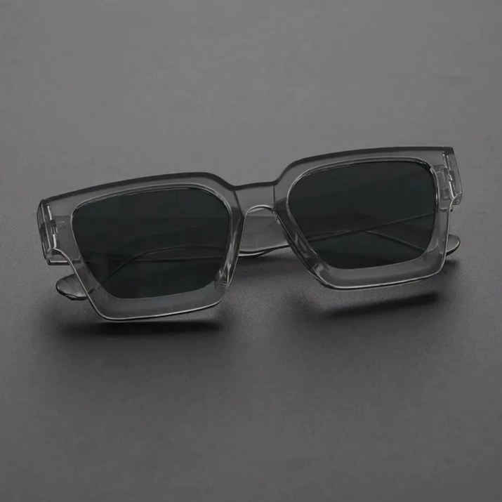 1PC Unisex Plastic Fashion Square Frame Sunglasses for Street Photography and Beach Trips Driving Accessories