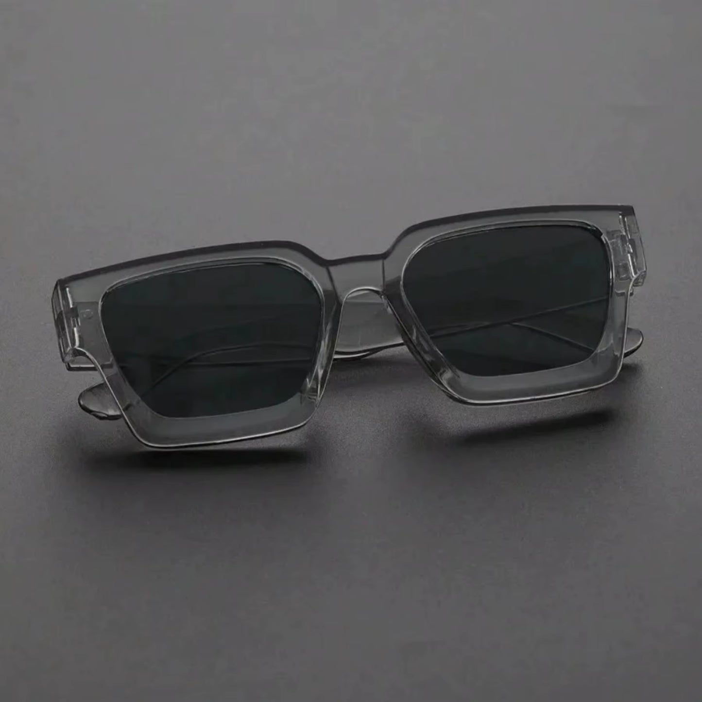 1PC Unisex Plastic Fashion Square Frame Sunglasses for Street Photography and Beach Trips Driving Accessories