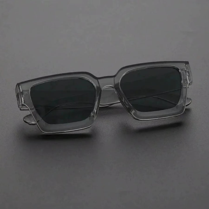 1PC Unisex Plastic Fashion Square Frame Sunglasses for Street Photography and Beach Trips Driving Accessories