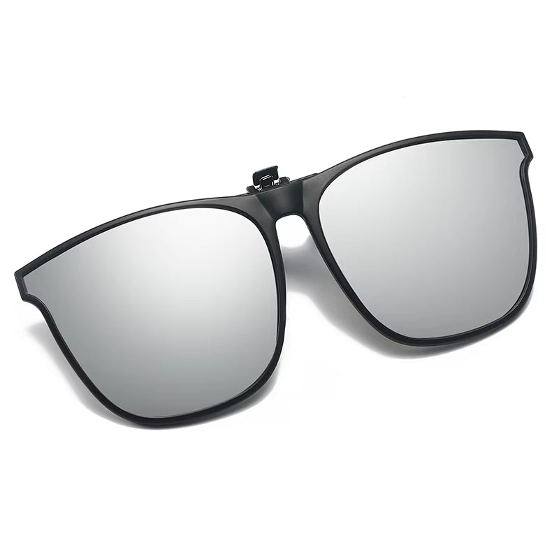 Polarized Clip on Sunglasses Men Car Driver Goggles UV400 Sun Glasses anti Glare Vintage Square Glasses