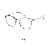 Acetate Unisex Solid Alloy Glasses Frame Women Prescription Glasses Fashion Designer Metallic Circle Glasses Myopia Glasses