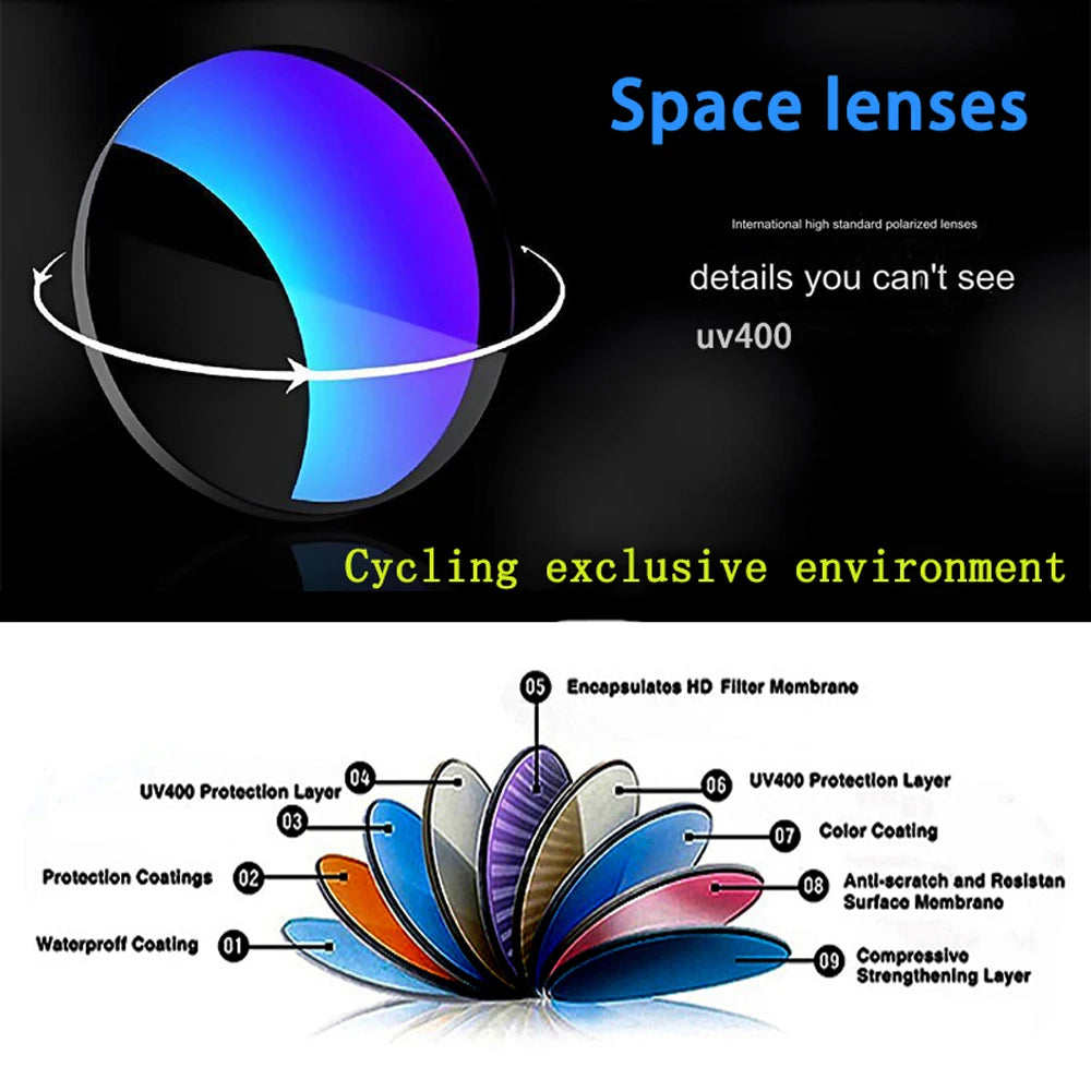 【Professional Grade】Cycling Fishing Sunglasses - UV Protection, Anti-Glare, Impact Resistant, Outdoor Sports with Case