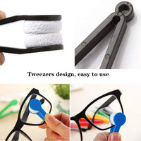 5Pcs Eyewear Cleaning Clip Mini Sunglasses Microfiber Cleaner Glasses Wipe Portable Glasses Soft Brush Spectacles Cleaner Kit