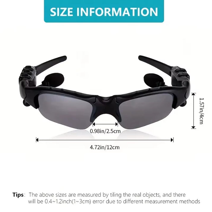 Glasses Headset Stereo Earphones Wireless Headset with Mic Glasses Sunglasses for Driving Cycling Sports Headphones