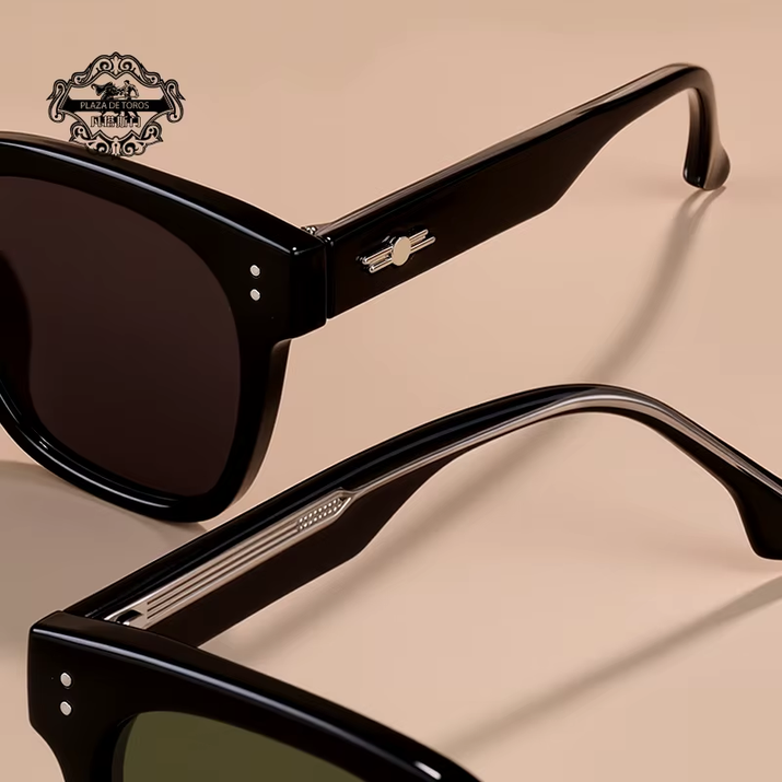 Rivets Sunglasses Men'S Polarized Glasses Women Square Green Sunglass Man Eyewear 2025 Women'S Eyepieces Lenses Woman Designer