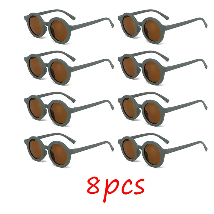 Children'S Sunglasses, Inset Style round Frame, 1-7 Year Old Baby Sunglasses, Sun Shading, Sun Protection