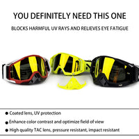 NAFEIB Motocross Glasses Motorcycle Sunglasses Man Windproof Protection Skiing Cycling Racing Off-Road Goggles Tear-Off Film