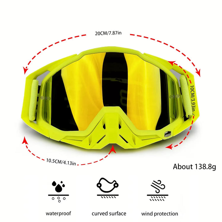 NAFEIB Motocross Glasses Motorcycle Sunglasses Man Windproof Protection Skiing Cycling Racing Off-Road Goggles Tear-Off Film