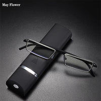 TR90 Presbyopic Glasses Man Blue Light Reading Glasses Men Metal Square Glasses for Sight plus Lenses +1.75+2.25+2.75