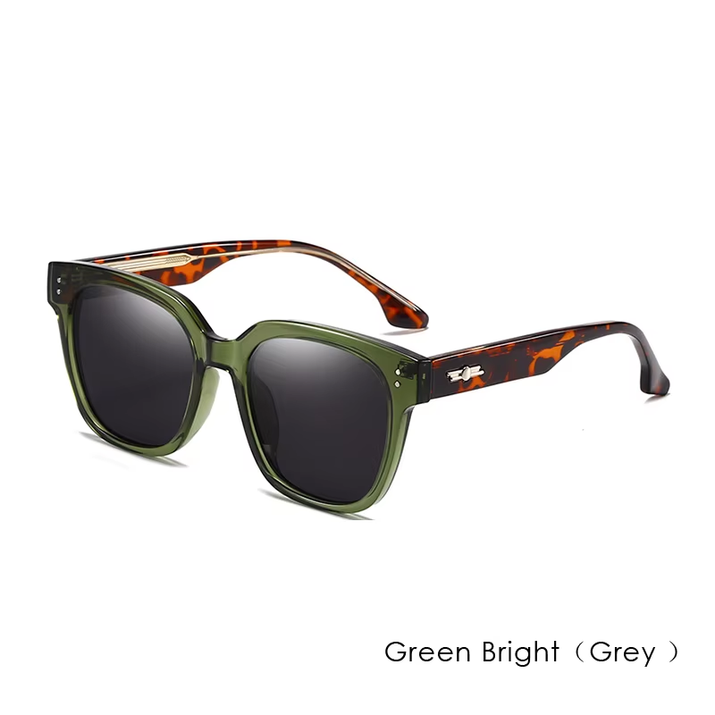 Rivets Sunglasses Men'S Polarized Glasses Women Square Green Sunglass Man Eyewear 2025 Women'S Eyepieces Lenses Woman Designer