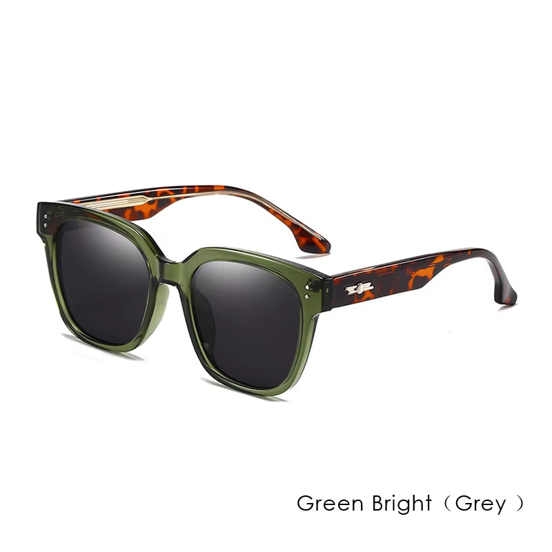 Rivets Sunglasses Men'S Polarized Glasses Women Square Green Sunglass Man Eyewear 2025 Women'S Eyepieces Lenses Woman Designer