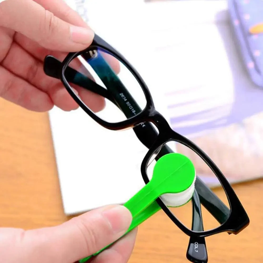 5Pcs Eyewear Cleaning Clip Mini Sunglasses Microfiber Cleaner Glasses Wipe Portable Glasses Soft Brush Spectacles Cleaner Kit