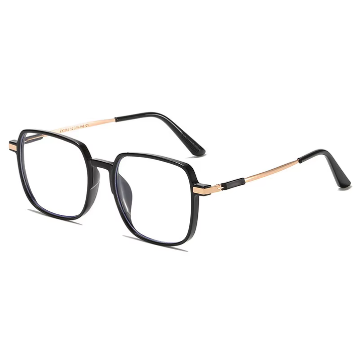 5PCS anti Radiation Large Frame Glasses Shades for Woman Man Transition Eyeglasses Korean Replaceable Lens Women