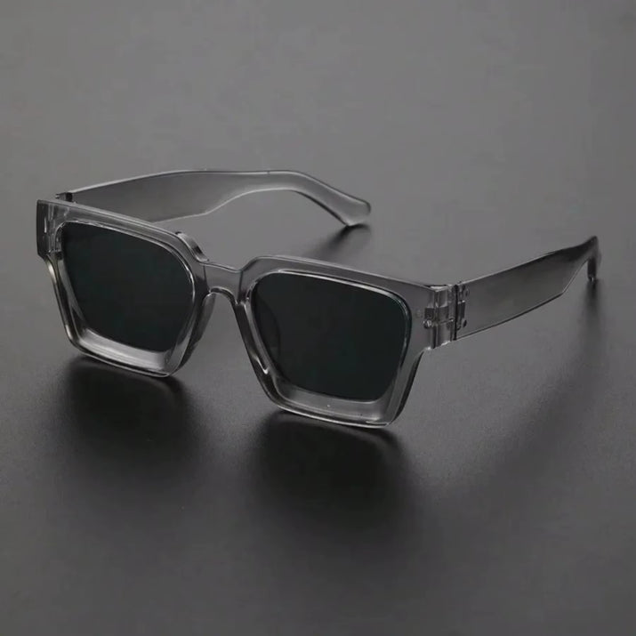 1PC Unisex Plastic Fashion Square Frame Sunglasses for Street Photography and Beach Trips Driving Accessories