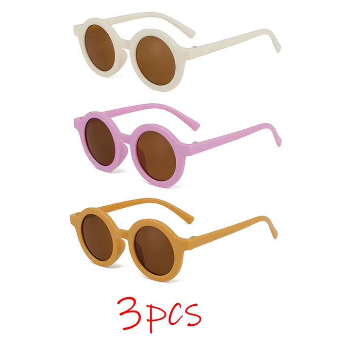 Children'S Sunglasses, Inset Style round Frame, 1-7 Year Old Baby Sunglasses, Sun Shading, Sun Protection