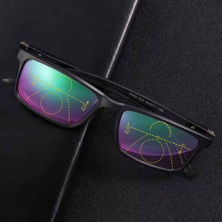 New 3 in 1 Bifocals Reading Glasses Unisex anti Blue Light Presbyopia Eyeglasses near Far Sight Hyperopia Eyewear