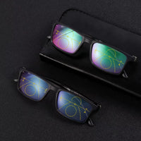 New 3 in 1 Bifocals Reading Glasses Unisex anti Blue Light Presbyopia Eyeglasses near Far Sight Hyperopia Eyewear