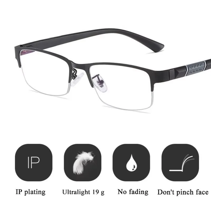 Men Reading Glasses Retro Business Hyperopia Glasses anti Blue Light Reading Glasses 0 +1.0 to +4.0 Glasses