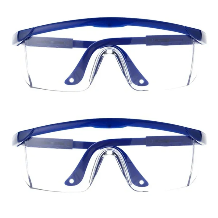 2Pcs Anti-Splash Safety Glasses - Industrial Protective Goggles, Wind & Dust Proof for Lab, Work & Cycling