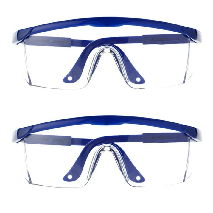 2Pcs Anti-Splash Safety Glasses - Industrial Protective Goggles, Wind & Dust Proof for Lab, Work & Cycling