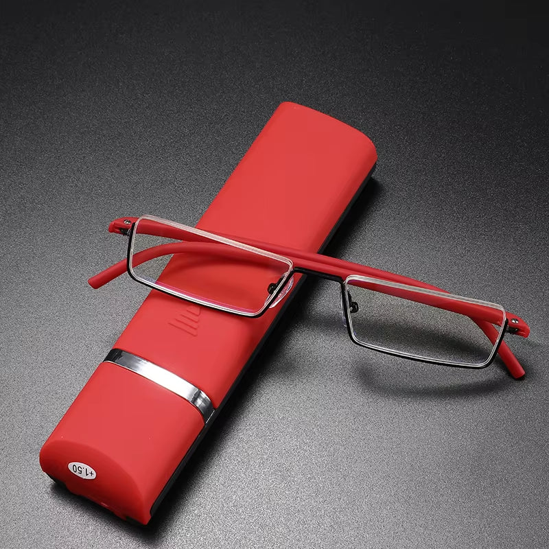 TR90 Presbyopic Glasses Man Blue Light Reading Glasses Men Metal Square Glasses for Sight plus Lenses +1.75+2.25+2.75