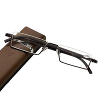 TR90 Presbyopic Glasses Man Blue Light Reading Glasses Men Metal Square Glasses for Sight plus Lenses +1.75+2.25+2.75