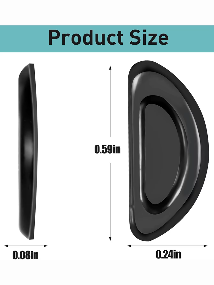 5Pairs Eyeglasses anti Slip Nose Pads Soft Silicone Adhesive Glasses Nose Pads for Plastic Frame Glasses Sunglasses(Black/White)