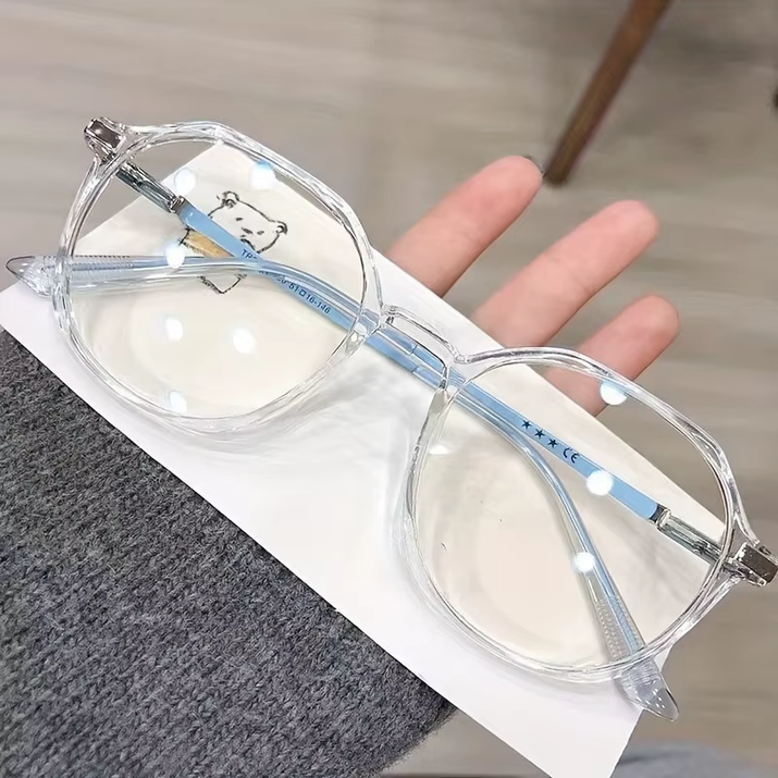 Anti Blue Light Radiation Eyeglass Frame for Women, Korean Style European Trend Influencer, Flat Lens for Both Men and Women