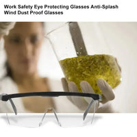 2Pcs Anti-Splash Safety Glasses - Industrial Protective Goggles, Wind & Dust Proof for Lab, Work & Cycling