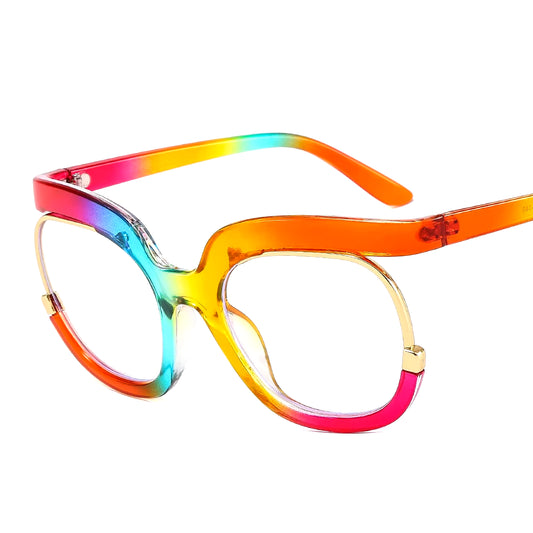 Round Amber Glasses Frame Luxurious Luxury Designer Glasses UV400 Prescription Glasses Unisex Trend anti Blue Light Glasses
