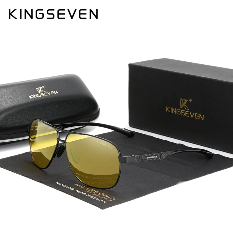 Polarized Aluminum Sunglasses Men UV400 HD Lens Pilot Eye Protection Photochromic Glasses Women Night Vision Eyewear