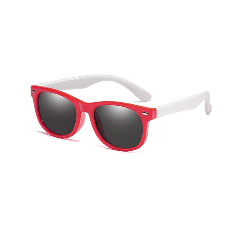 Polarized Kids Sunglasses TR90 Silicone Gel Frame Classic Square Children Sun Glasses Girls Boys Multi Color Baby Goggles UV400