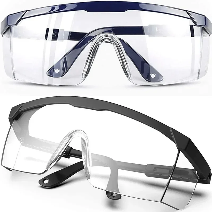 2Pcs Anti-Splash Safety Glasses - Industrial Protective Goggles, Wind & Dust Proof for Lab, Work & Cycling