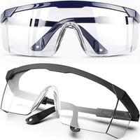 2Pcs Anti-Splash Safety Glasses - Industrial Protective Goggles, Wind & Dust Proof for Lab, Work & Cycling