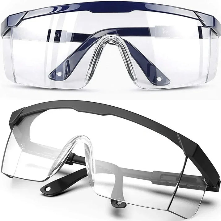 2Pcs Anti-Splash Safety Glasses - Industrial Protective Goggles, Wind & Dust Proof for Lab, Work & Cycling