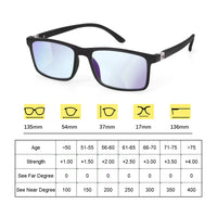 New 3 in 1 Bifocals Reading Glasses Unisex anti Blue Light Presbyopia Eyeglasses near Far Sight Hyperopia Eyewear