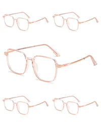 5PCS anti Radiation Large Frame Glasses Shades for Woman Man Transition Eyeglasses Korean Replaceable Lens Women
