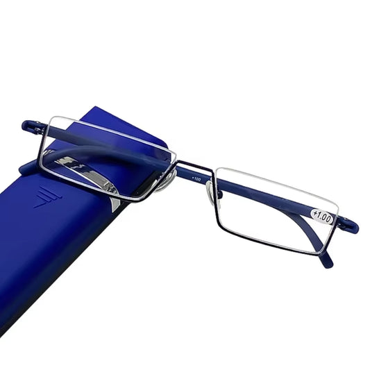 TR90 Presbyopic Glasses Man Blue Light Reading Glasses Men Metal Square Glasses for Sight plus Lenses +1.75+2.25+2.75