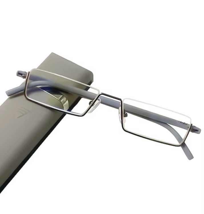 TR90 Presbyopic Glasses Man Blue Light Reading Glasses Men Metal Square Glasses for Sight plus Lenses +1.75+2.25+2.75